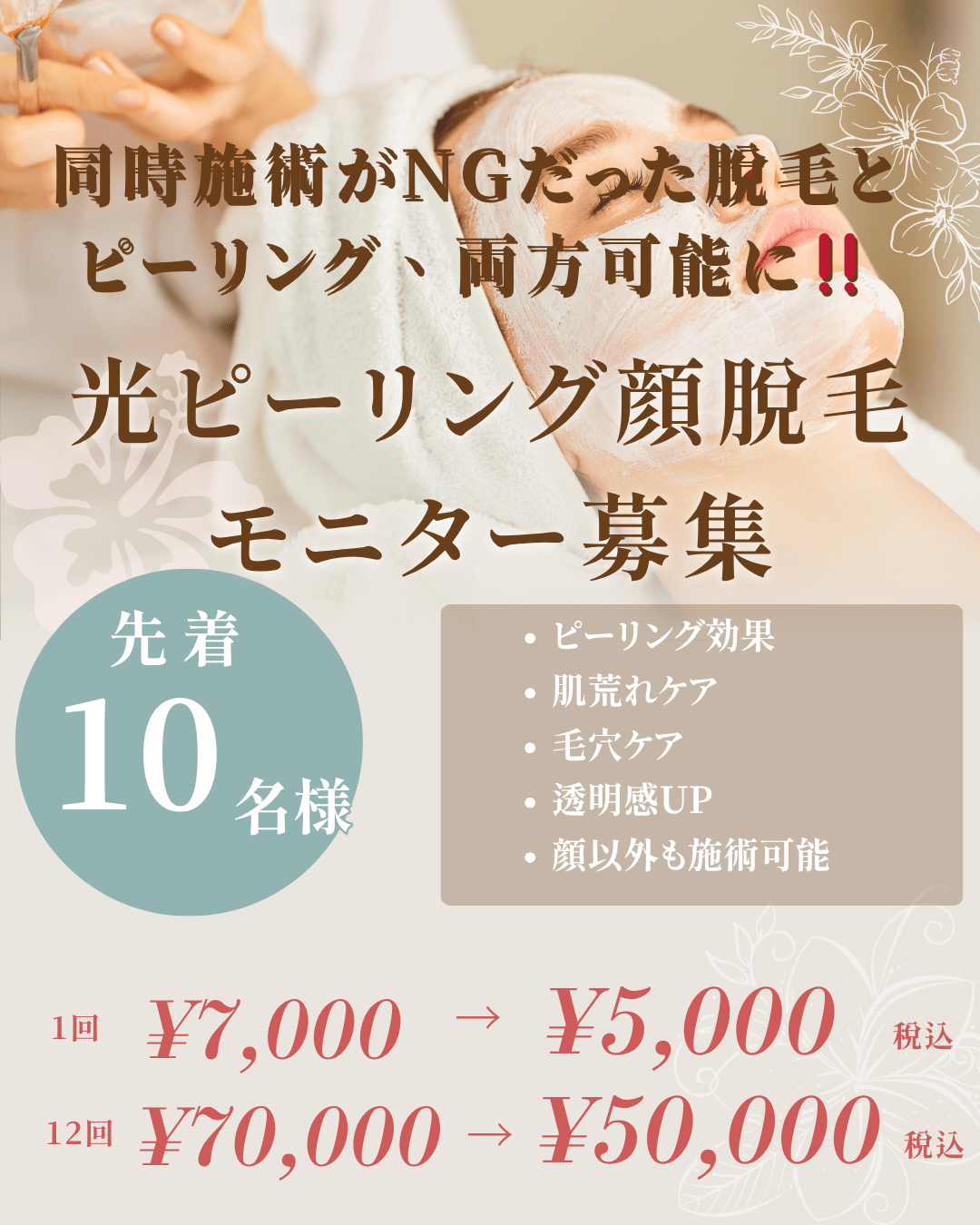 光ピーリング脱毛